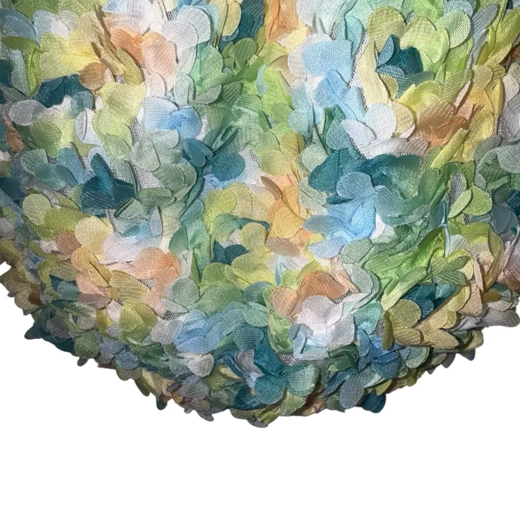 FREE THE ROSES Colorful Embellished Floral‎ Crop Top NWOT Size Small Yellow - Image 5