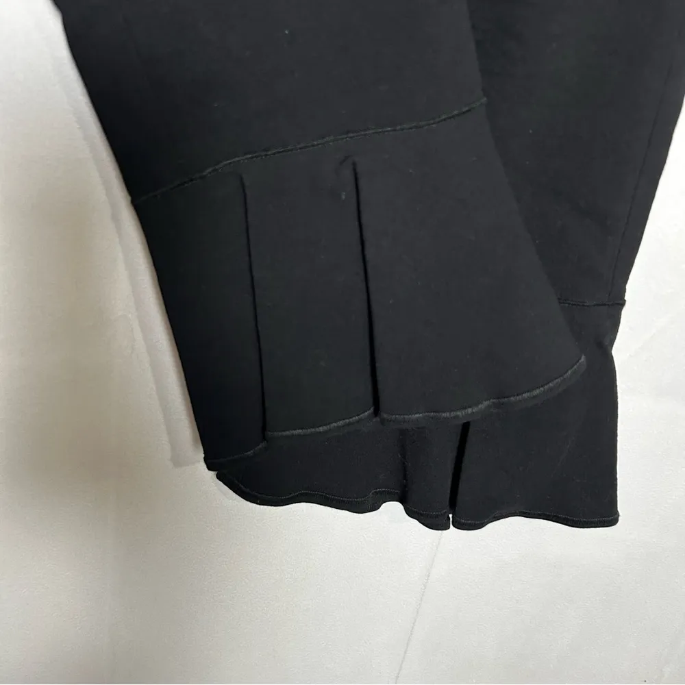 Isabel Marant Black Slim Fit Ruffle Flare Ankle Trouser Pants Size 34 (XS) - Image 5