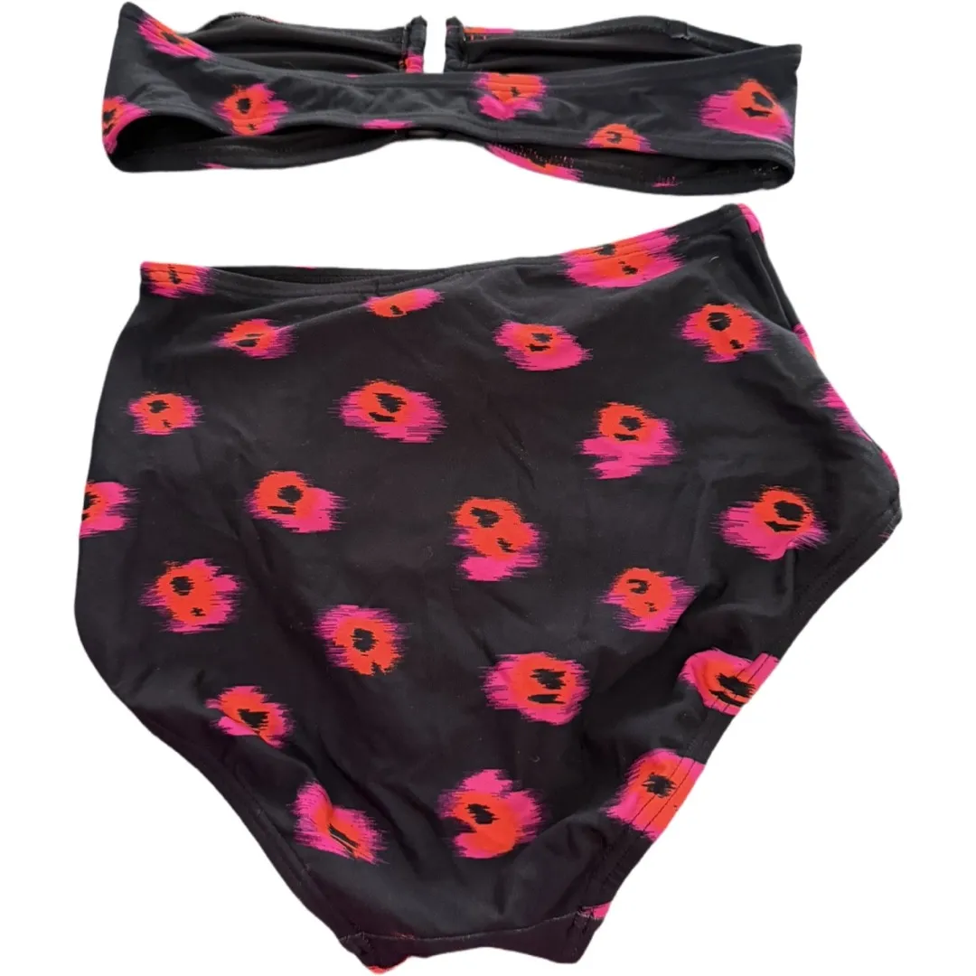 Proenza Schouler Ikat Pansy High Waist Bikini Swimsuit Set Size Medium Strapless - Image 6