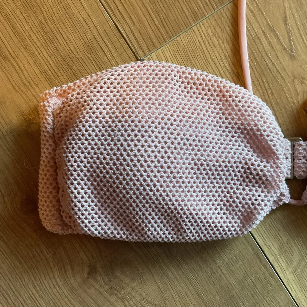 🩵 Victoria Secret Pink With Silver Glitter Thread Bandeau Bikini Top Size Large - Image 4