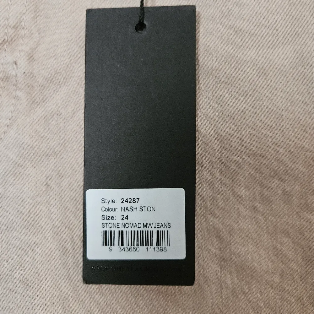 One Teaspoon Jeans Nashville Stone Nomad Mid Waist Vintage Fit Cream Beige - Image 13