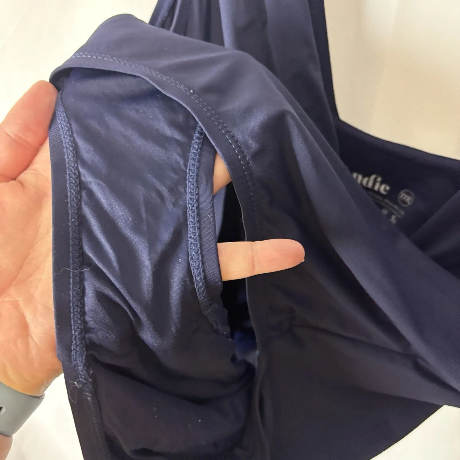 Andie Swim Mykonos One Piece Swimsuit V Neck Navy Blue XXXL 3Xl Size undefined - Image 7