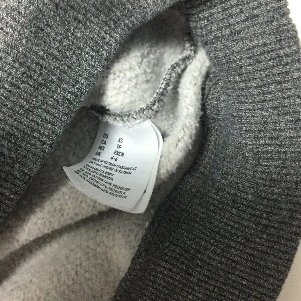 American Eagle Womens Popover Fleece Hoodie Sweatshirt Size XS Gray 7 - Image 2
