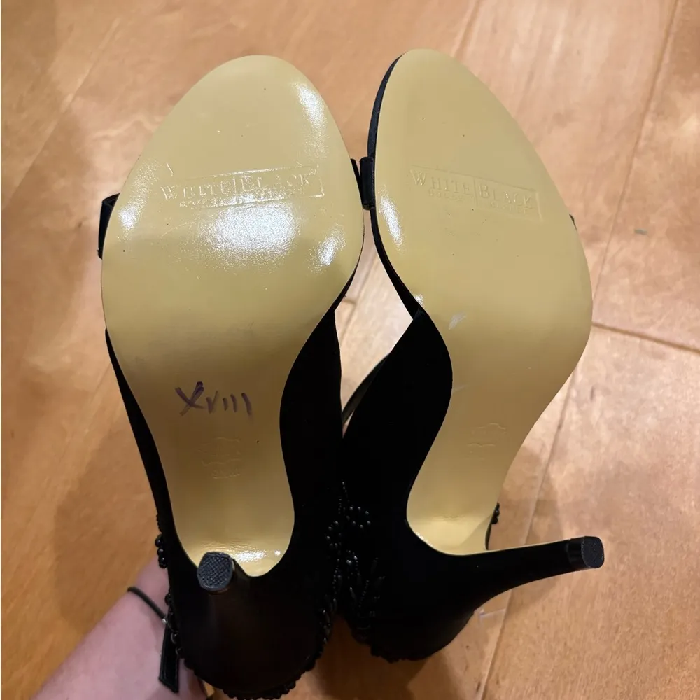White House Black Market Bethany headed stiletto sandals black 9.5 new NWoT - Image 7