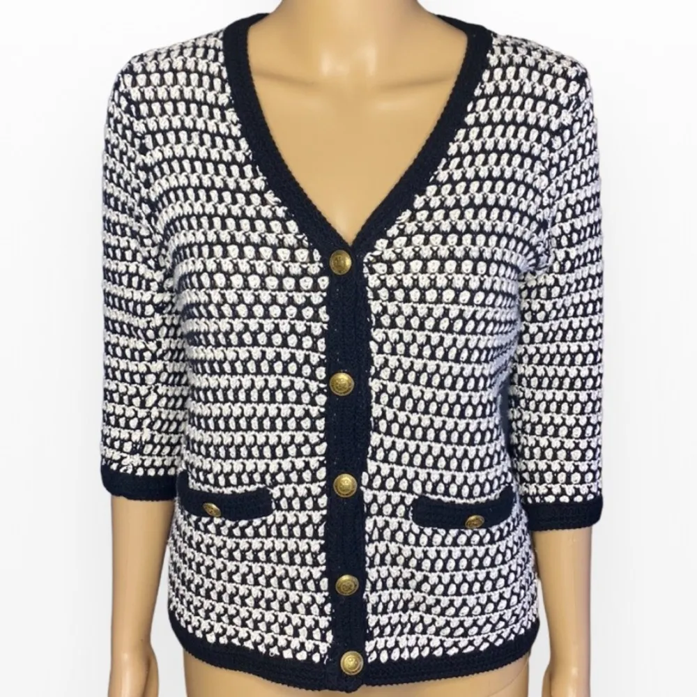 CAbi Coco Waffle Knit Cardigan Sz S - Image 4