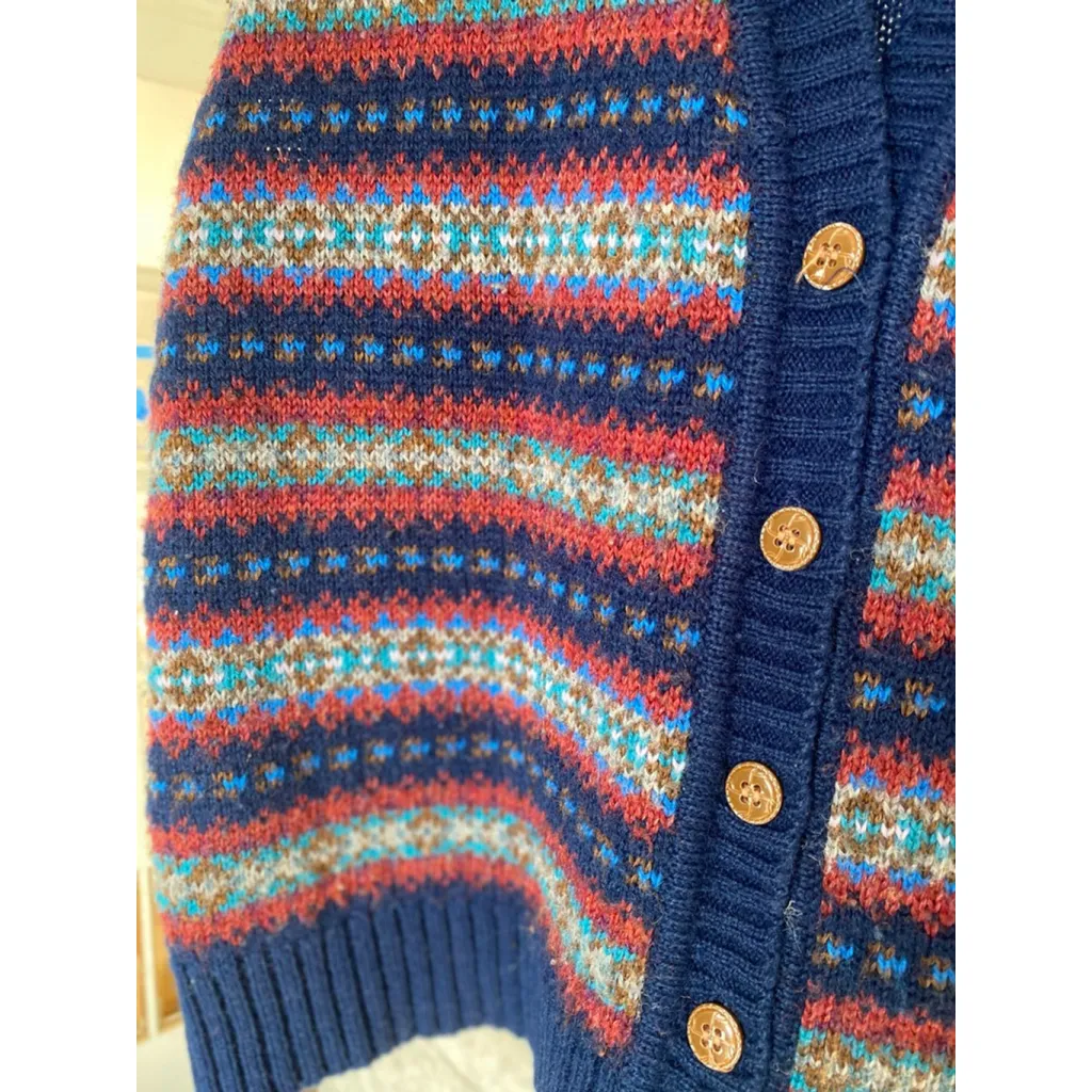 Vintage Donaldsons Fair Isle Knit Sweater Vest Y2K 90s Preppy Old Money Classic Red Size M - Image 4