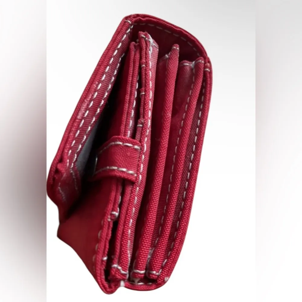 Red Rouge Snap Accordion Multi Compartments Card Holder Wallet - Image 3