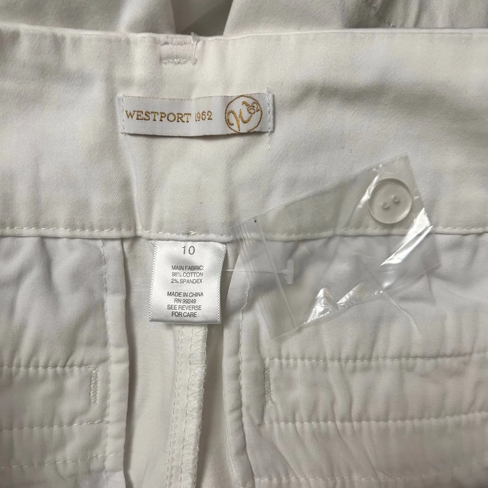 Westport 1962 High Rise Chino Bermuda Shorts, White Sz 10 - Image 5