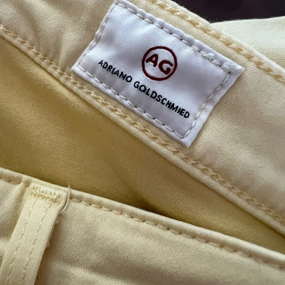 AG Adriano Goldschmied Prima Crop Butter Yellow Cigarette Jeans  Sz 26 - Image 4