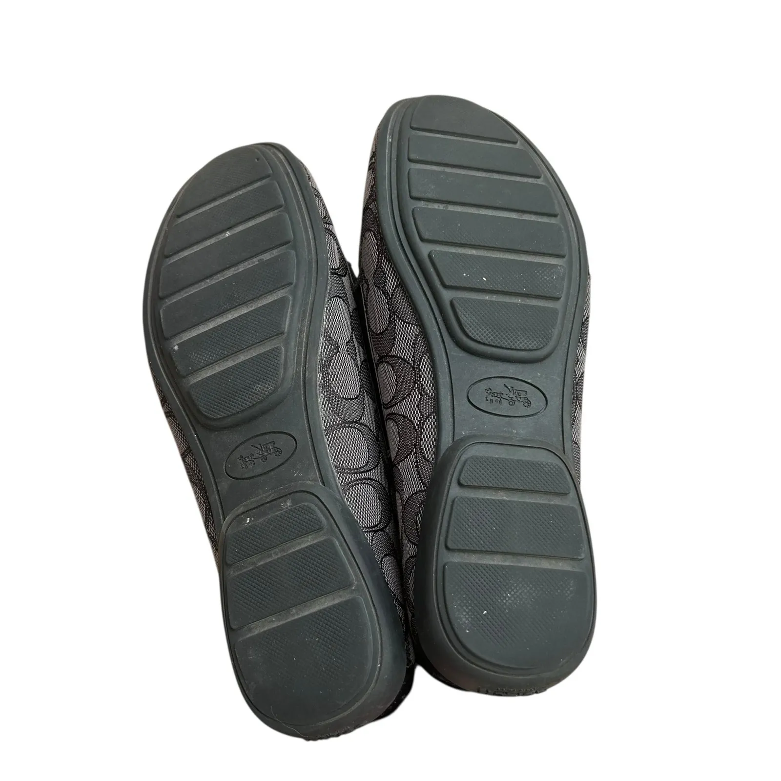 Coach Black Gray Monogram Odette Loafers Sz 8 - Image 6