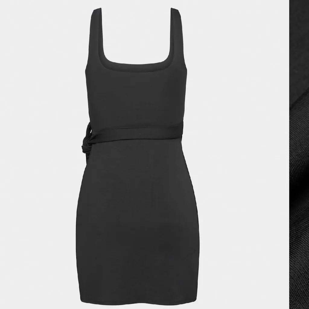 Aritzia Wilfred Saturn Wrap Mini Dress Black XL $68 - Image 7