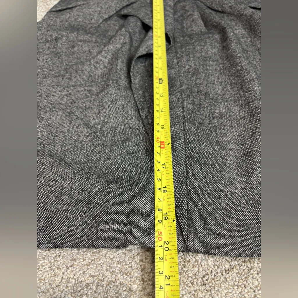 BANANA REPUBLIC Stretch Bow Pleats Wool blend  Grey Tweed Short Skirt 4 - Image 3