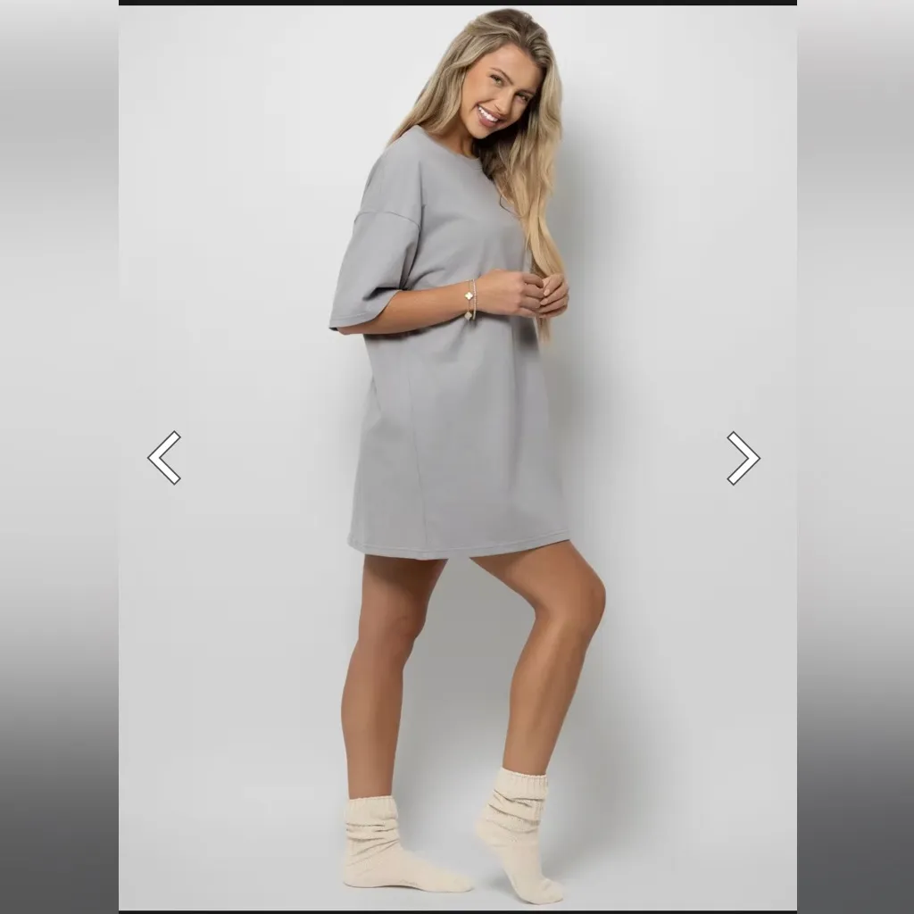 New Comfrt Essential Oversized Tee Dusk Gray Size M - Image 6