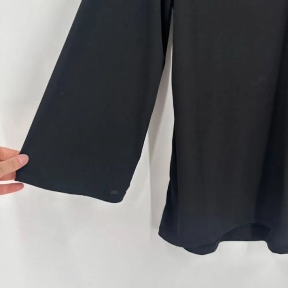 NWT Carmen Marc Valvo Women's V Neck  Studded Tunic Blouse Black Gold Size Large - Image 6