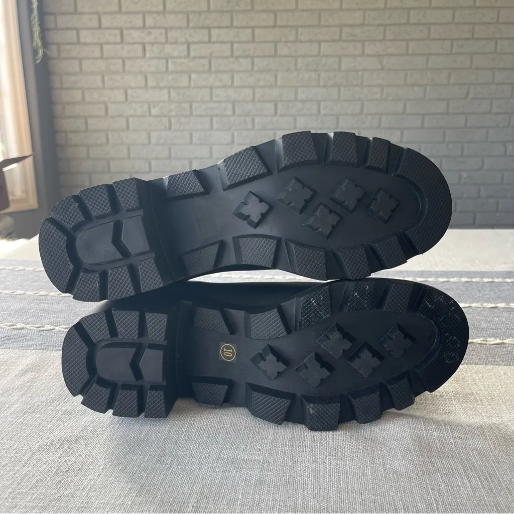 Steve Madden Hadlee Chelsea Boots Black Pull On Lug Size 10 - Image 7