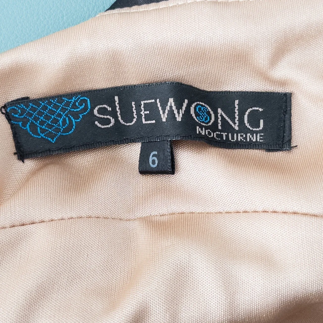 Sue Wong Womens Dress Size 6 Black Beaded Lace Cocktail Retro Glam Art Deco - Image 4