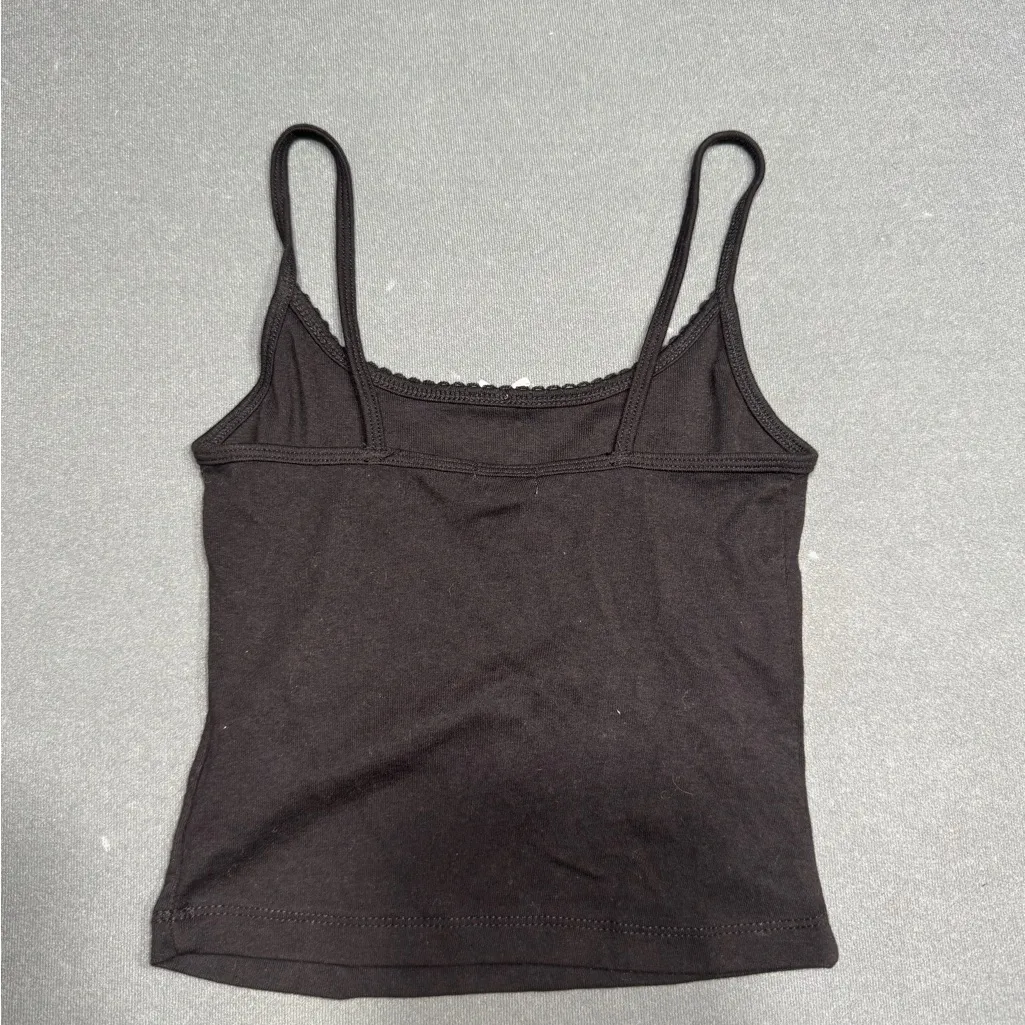 Black Camisole with Delusional Print and White Bow - Image 4