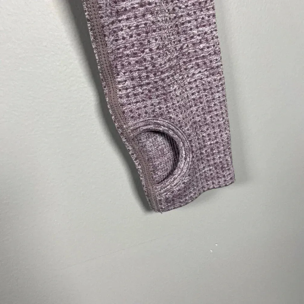 Women's‎ GymShark Vital Seamless Crop 2.0 Long Sleeve Shirt Size S/M Pink Marl - Image 4