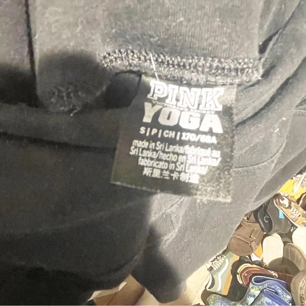 Victorias Secret Pink Yoga Small Black Grey Colorblock Athletic Workout Legging - Image 3