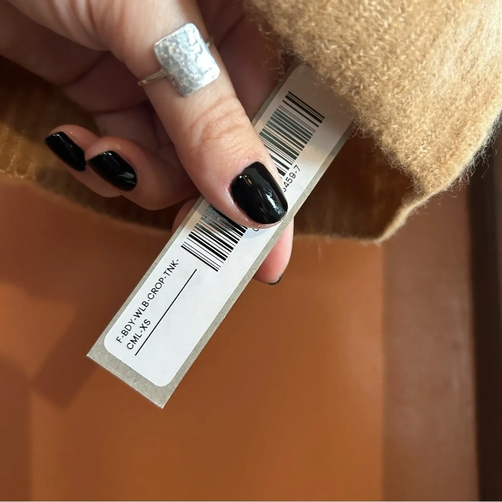 Everlane Cozy Stretch Tank Wool Yak Knit Cropped Soft Top Camel Tan‎ NWT Size XS - Image 5