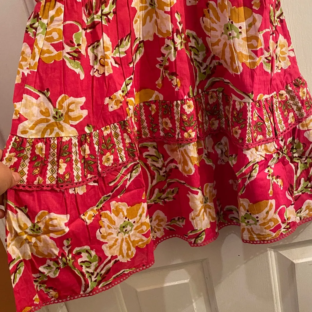 Maisie Mini Skirt in Pink and Yellow Red - Image 5