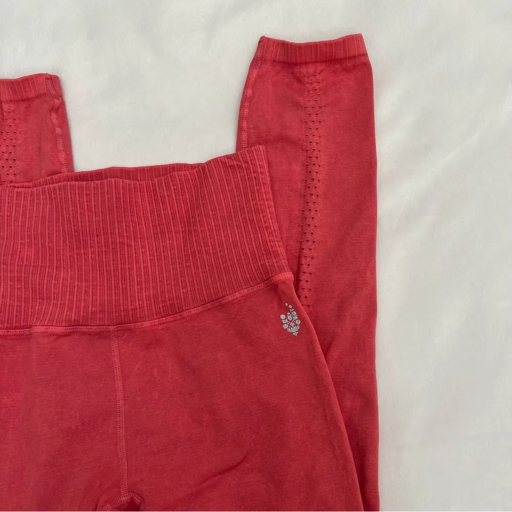 FP Movement High Rise Free Throw Compression Leggings Coral - Image 3