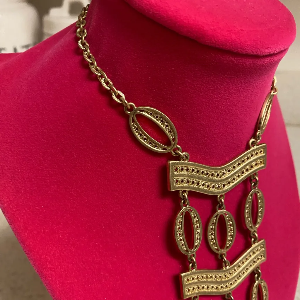 Stella & Dot “Kimberly” Gold Tone Lariat Necklace | Minimal Luxe Statement - Image 4