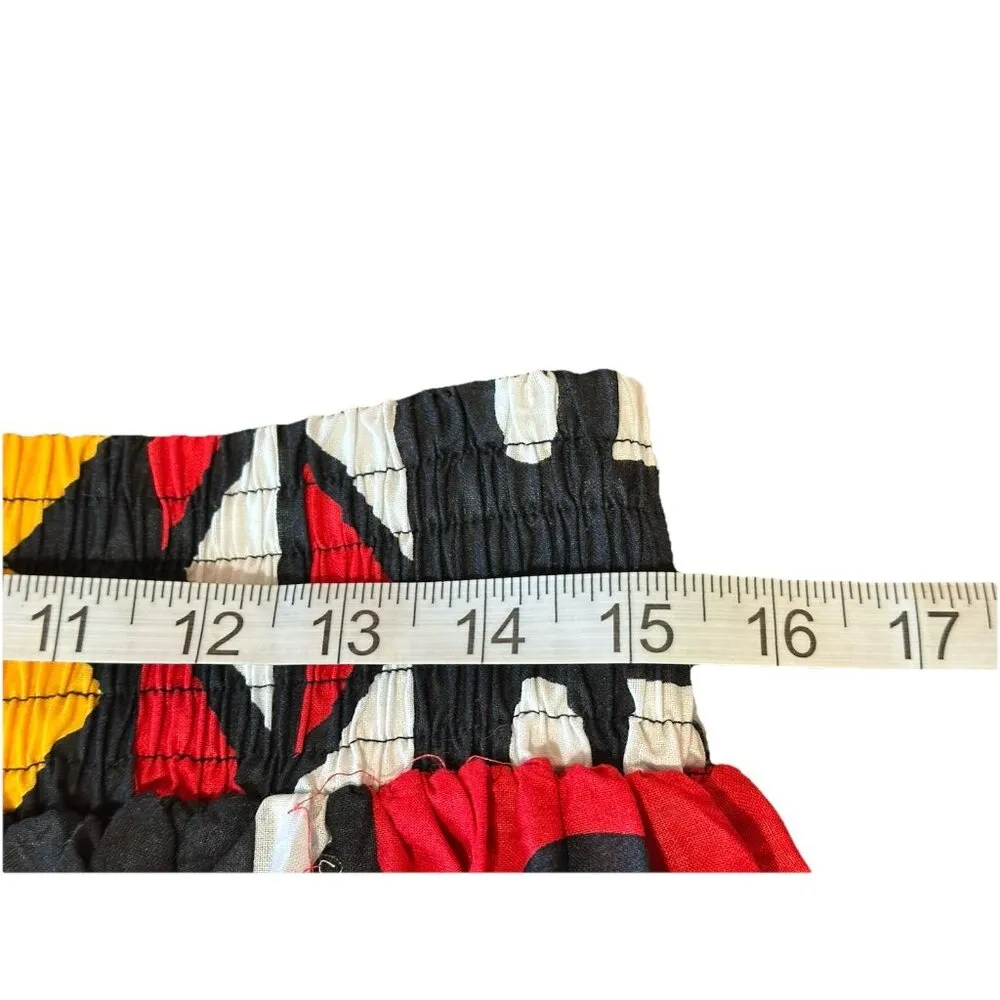 African Print Maxi Skirt Elastic Waist Bold Colors Tribal Ethnic Festive Sz XL - Image 5