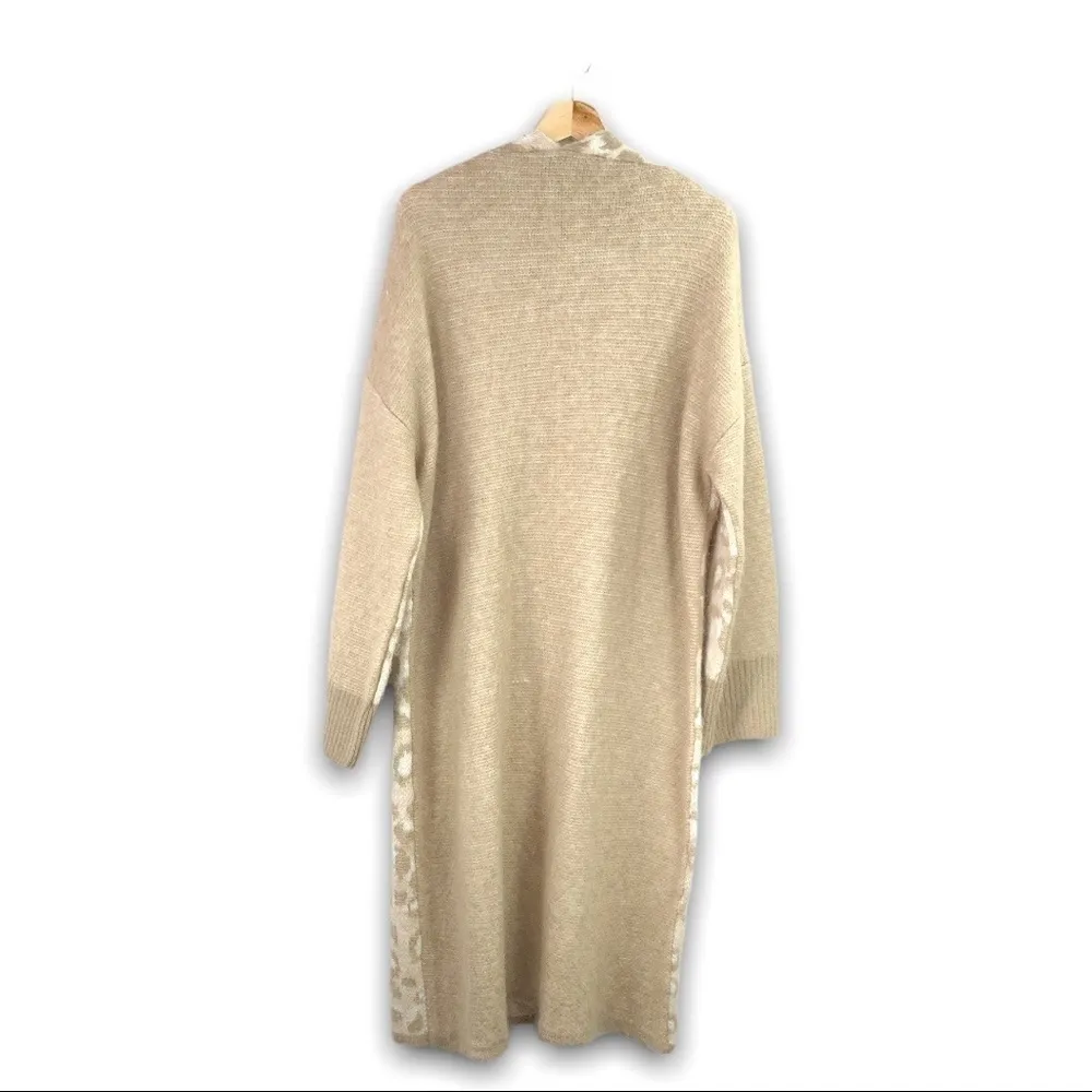 NWT - TOPSHOP - Leopard Print Duster Maxi Cardigan Oversized - Size 4-6 - Image 3