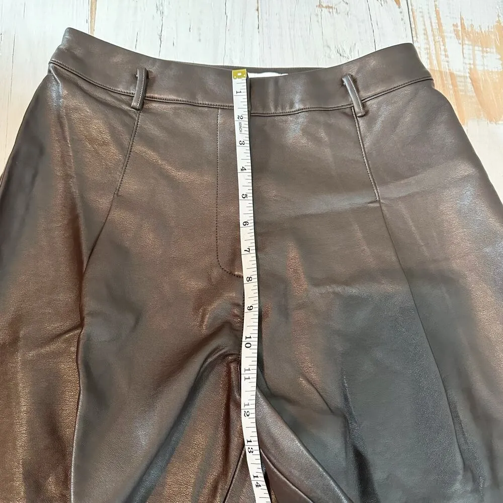 ASTR Wilma Vegan Faux Leather Shorts Dark Brown Size Medium - Image 11