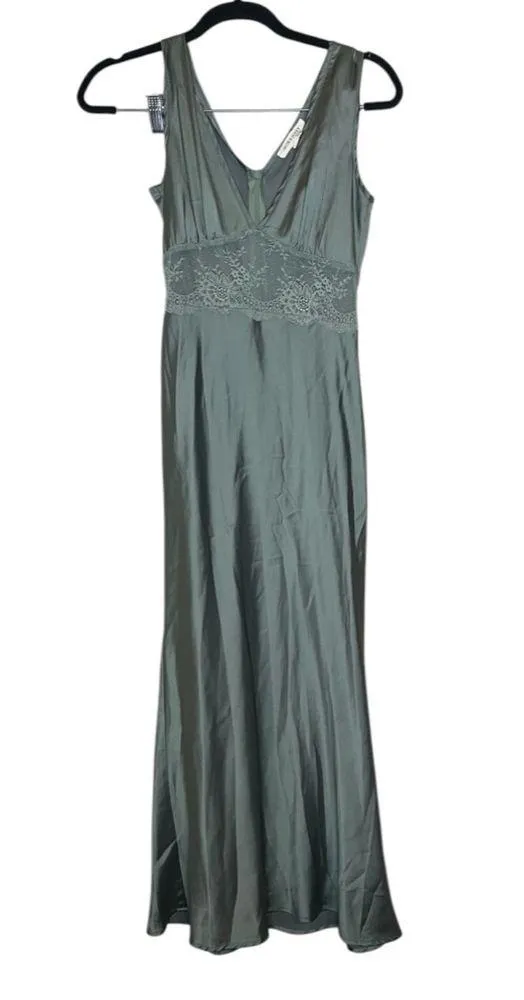 Morrisday The Label Dusty Green Satin Lace V - Image 3