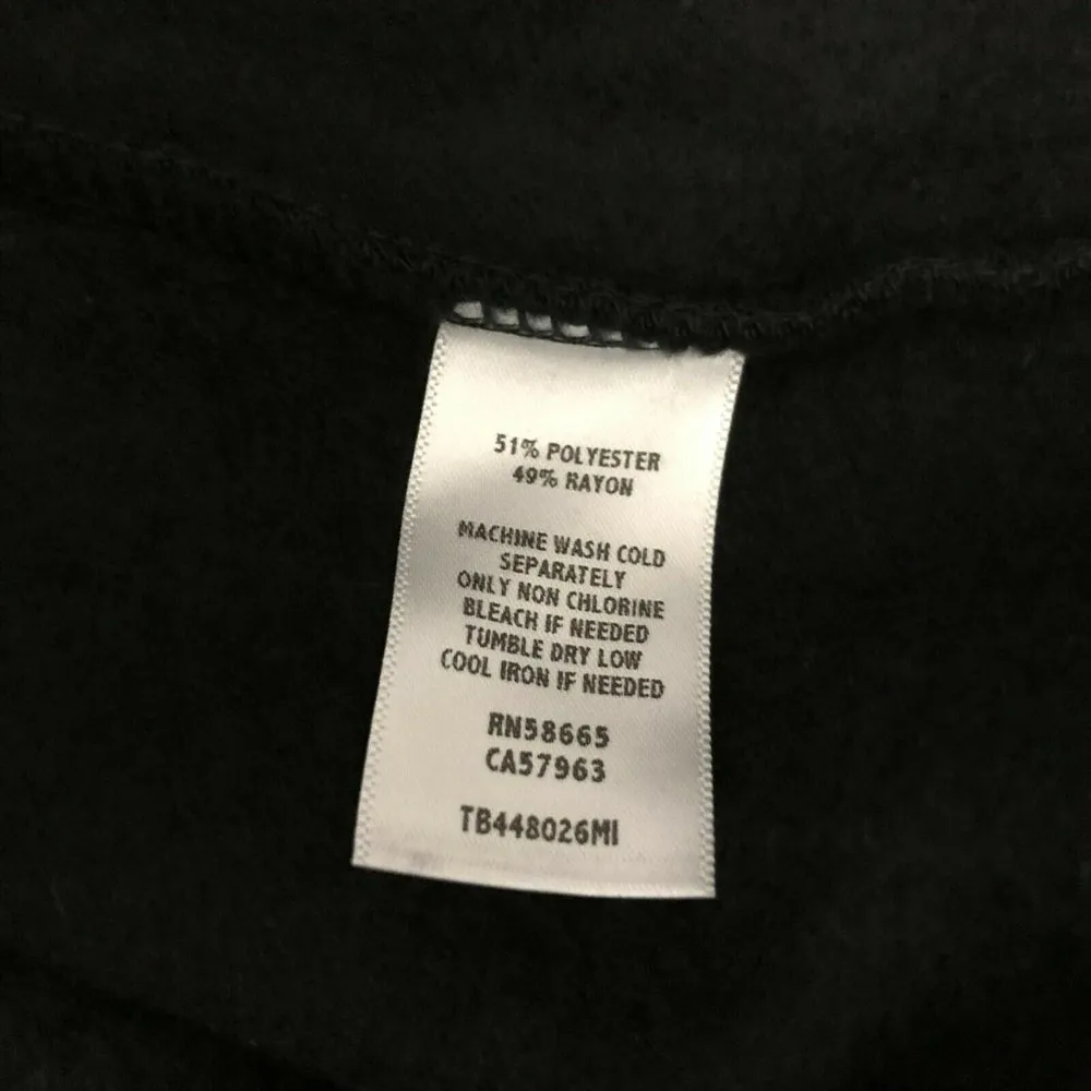 Treasure & Bond Womens Sweatshirt Fleece Lined Crew Neck Long Sleeve Black XS - Image 4