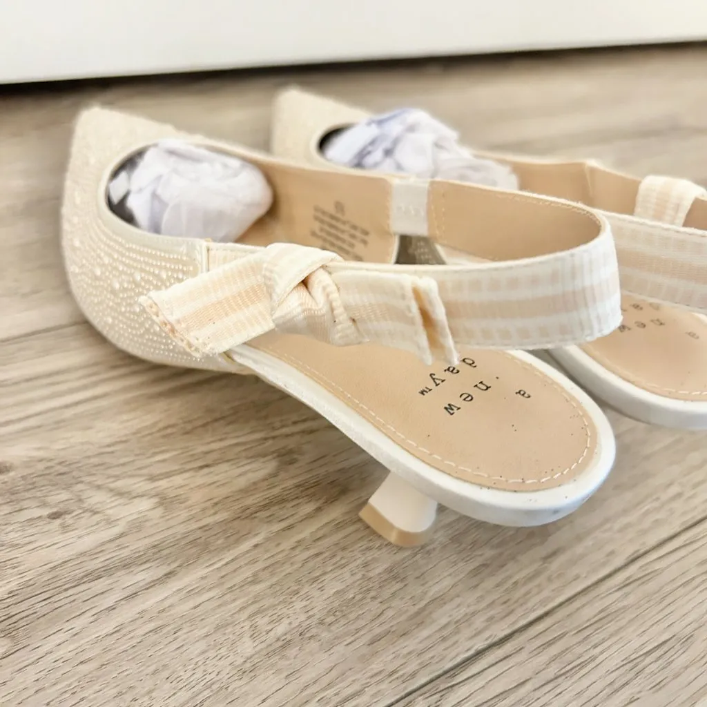 A new day Women's Milan Slingback Heels Ivory Pearl Size 6.5 - Image 7