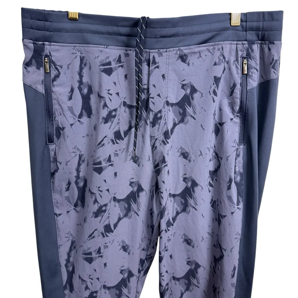 Women’s Columbia Pants XL Gray Blue Floral Print Joggers - Image 2