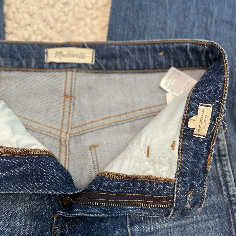 Madewell Classic Straight Jeans Size 25 Blue Bandry Wash Seamed Edition - Image 7
