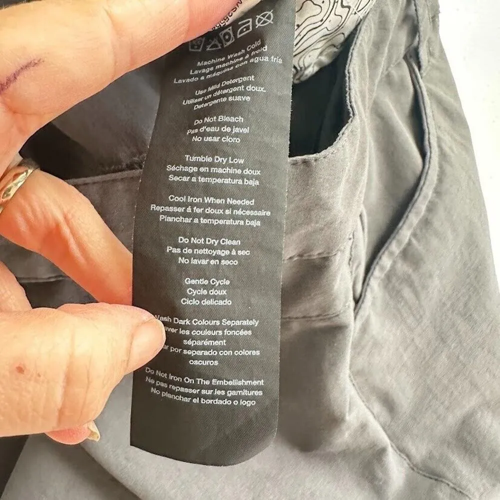 Merrell Women's Grey Pants Hiking Lightweight Nylon Straight Zip Pockets Size 6 - Image 9