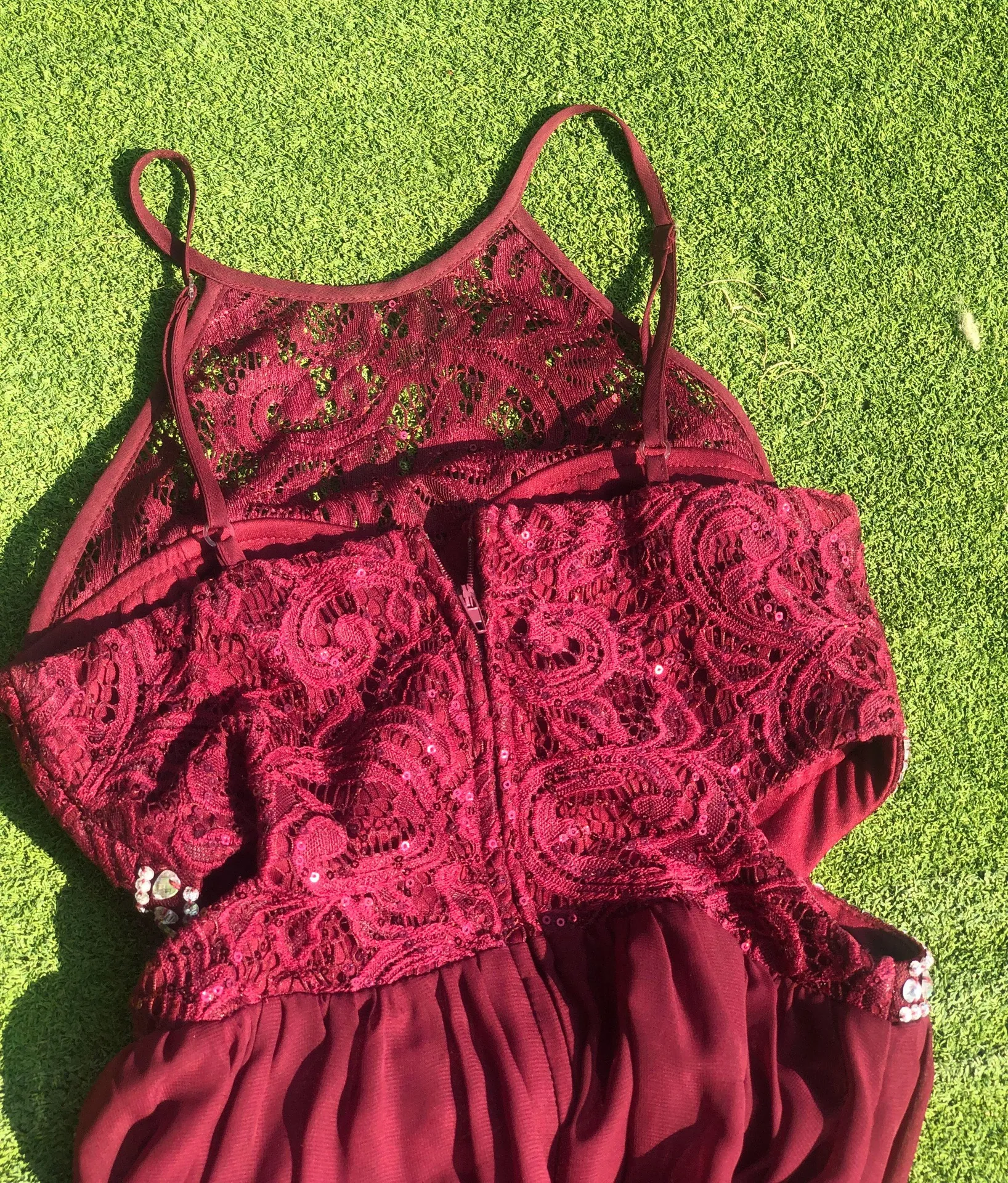 Burgundy Prom / Formal Dress - Image 3