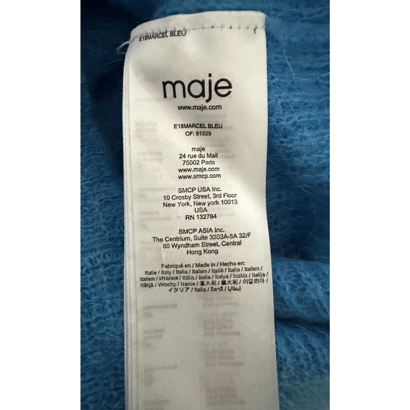 Maje Marcel Ribbed Sweater Blue Size 3 US size Large - Image 9