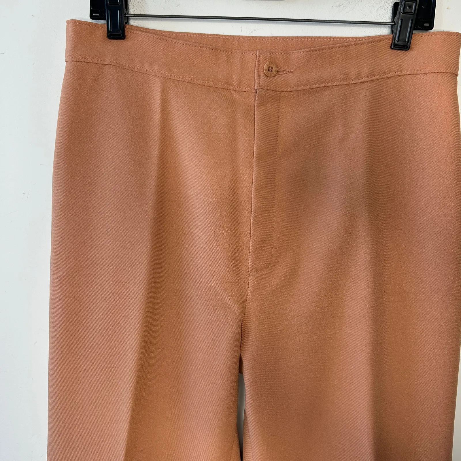 LEVIS Vintage 70s Peach Pants Womens 18 Khaki Trousers Retro Academia Twee Chic - Image 3