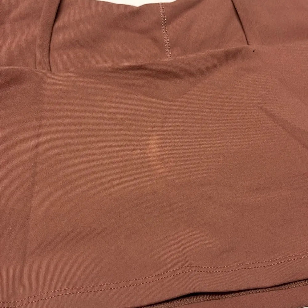 Women Shelf Sports Bra Longline Workout Yoga Crop Tank Top Camisole Bra- Sunset - Image 4