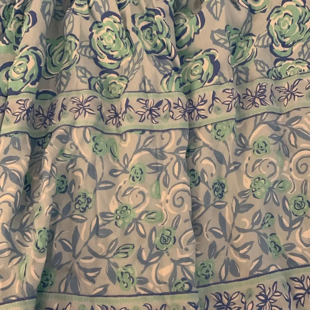 NWT Sail to Sable Square Neck Long Sleeve Midi Dress Small Blue Multi Floral - Image 7