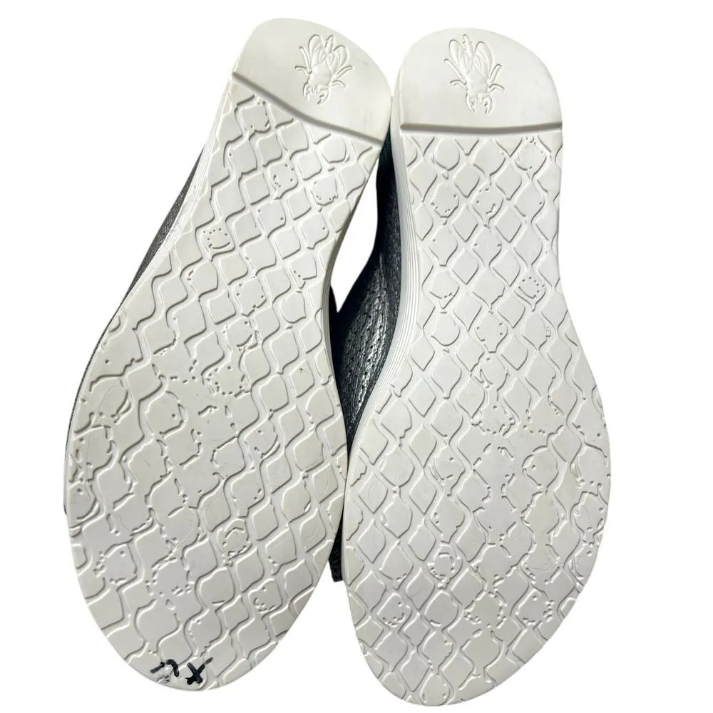 Fly London Whin Wedge Sandals Clogs Silver Metallic Size 41 (10-10.5) Minimalist - Image 5
