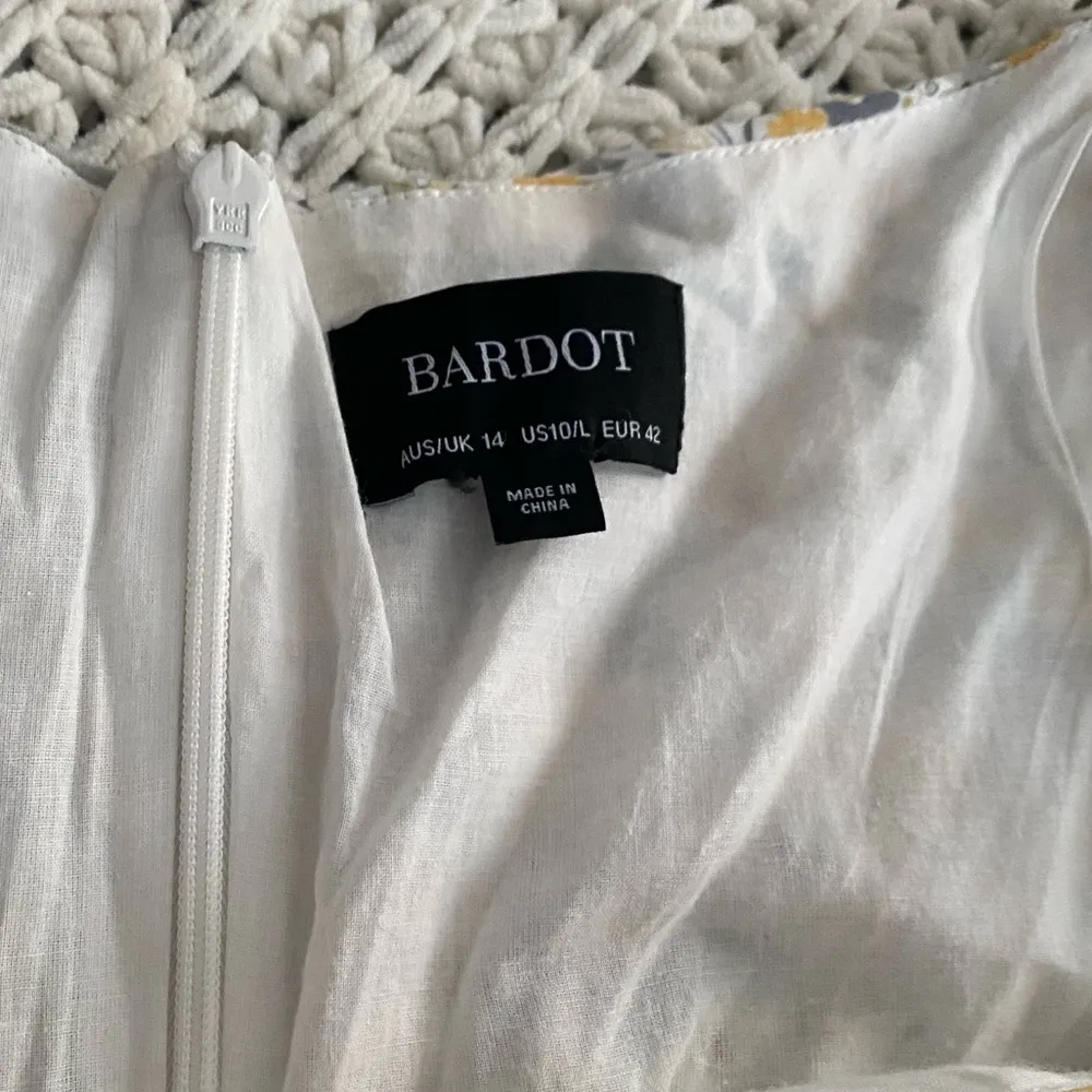 Bardot Floral Ruched Mini Dress | Yellow & Grey - Image 2