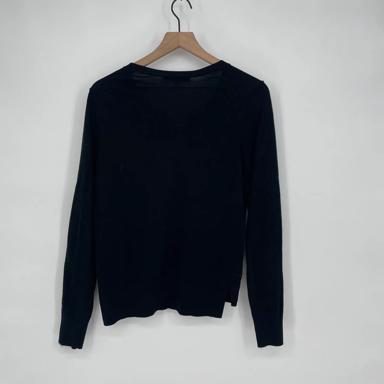 LOFT Black Button Front Cardigan Sweater Long Sleeve Size S - Image 4