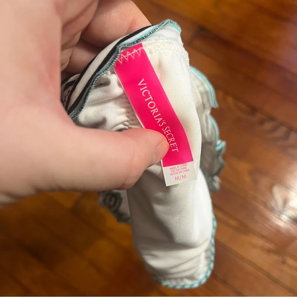 SET OF 3 Victoria's Secret White and Black Striped Bikini - Image 7