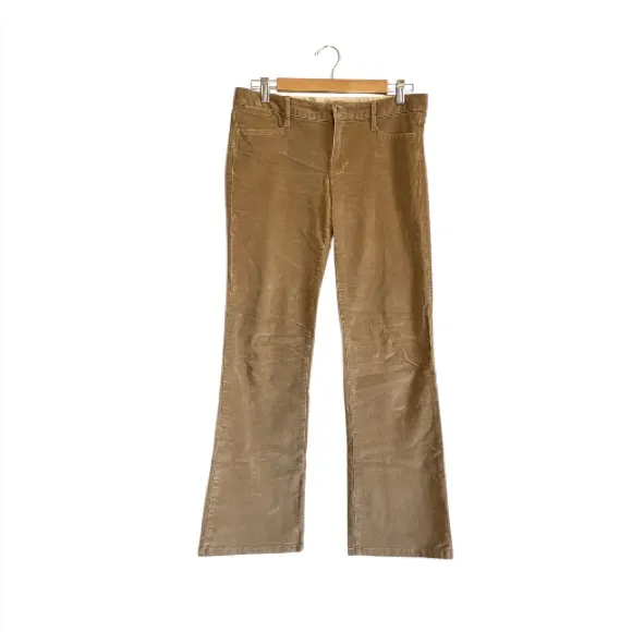 Banana Republic Light Brown Tan Corduroy Flare Bell Bottom Pants - Image 2