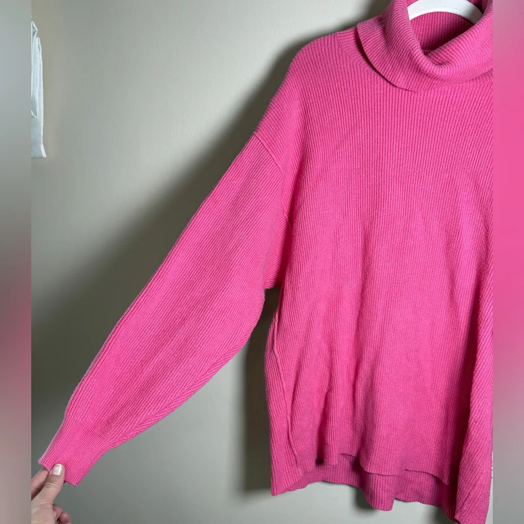 Free People Softly Structured Tunic Sweater in Bright Pink Size S - Image 5