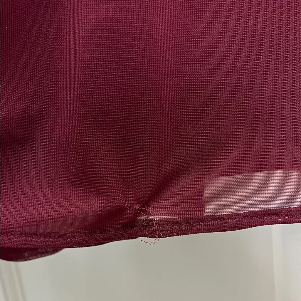 David's Bridal Wine Colored Halter Neck Floor Length Maxi Dress - Size 2 - Image 14