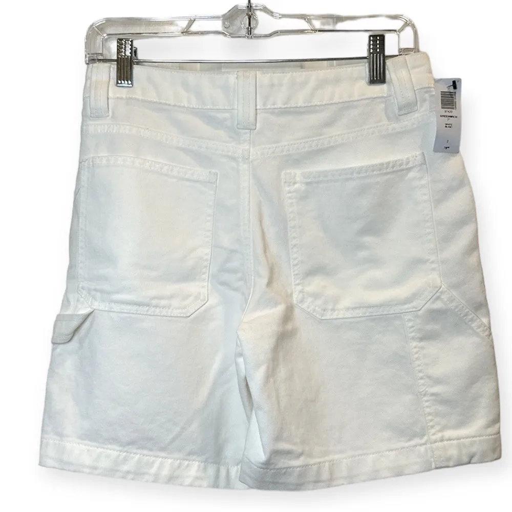Tna by Aritzia NWT white cut off shorts size 2 - Image 2