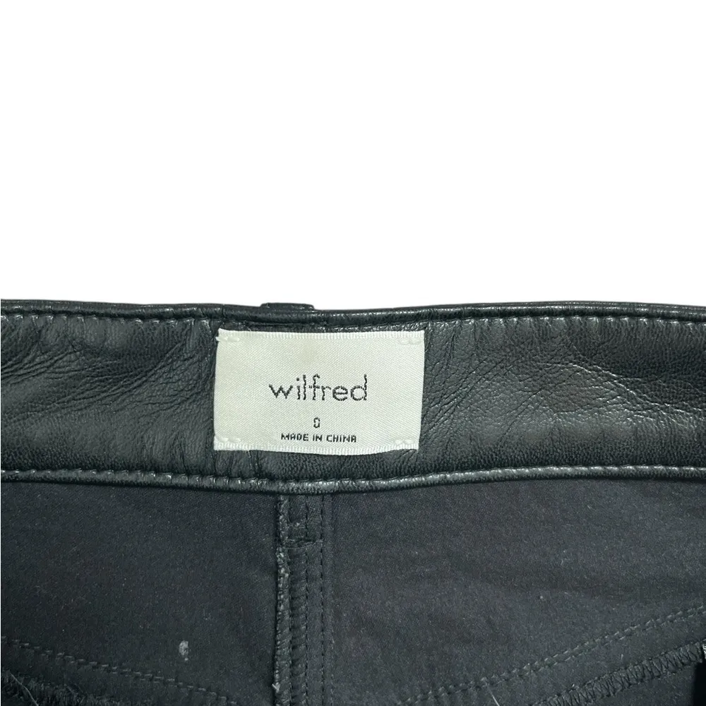 Wilfred Aritzia Melina Vegan Faux Leather High Waisted Pants Women's Size 0 - Image 5
